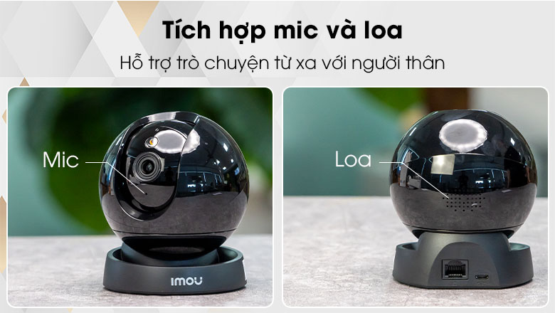 Hỗ trợ mic và loa trên camera