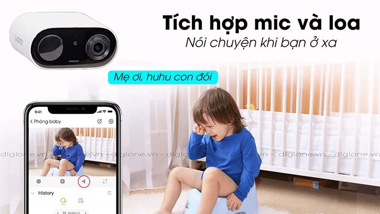 Có sẵn Loa và Mic trên thân máy